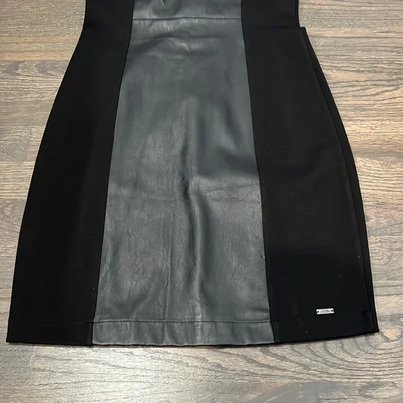 Armani exchange women’s black leather mini dress - Picture 2 of 4